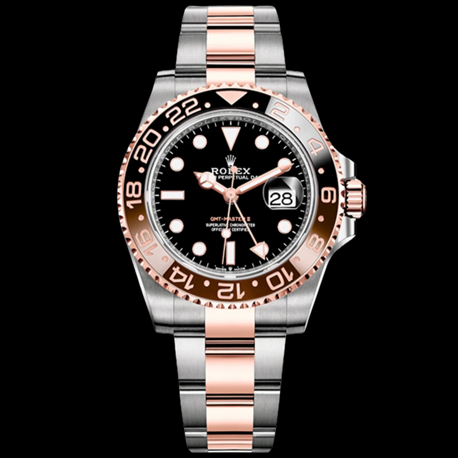 GMT Master II Rootbeer Steel & Rose Gold